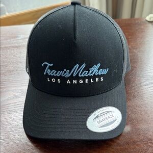 Travis Mathew Black and Blue Snapback Hat